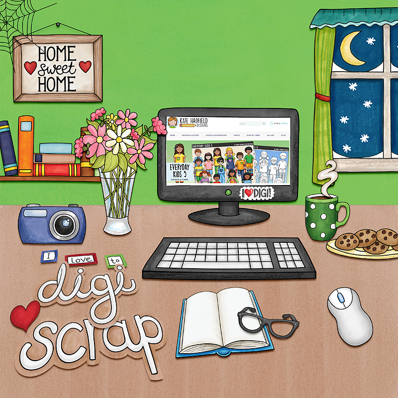 I love to digiscrap by cinderella I love to digiscrap